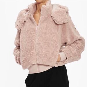 Alo Yoga Foxy Sherpa Jacket Pale Mauve Pink Women’s Size XS